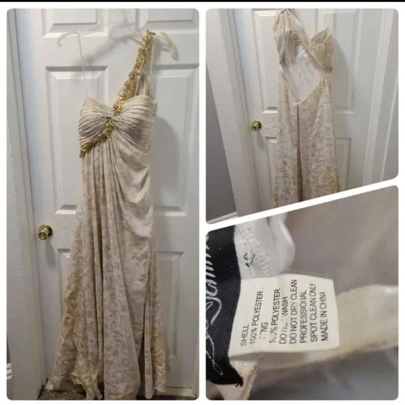 la femme white and gold dress la femme white and gold dress
